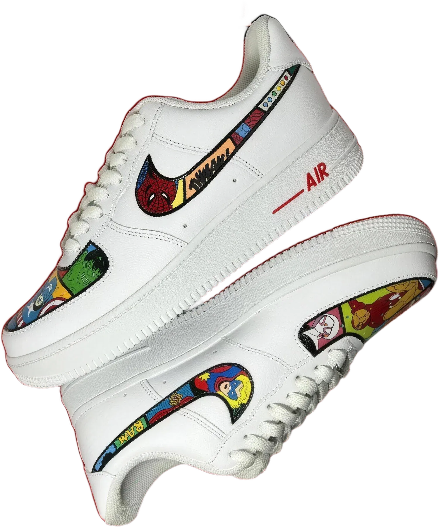 Avengers Assemble hand-painted Air Force 1 sneakers