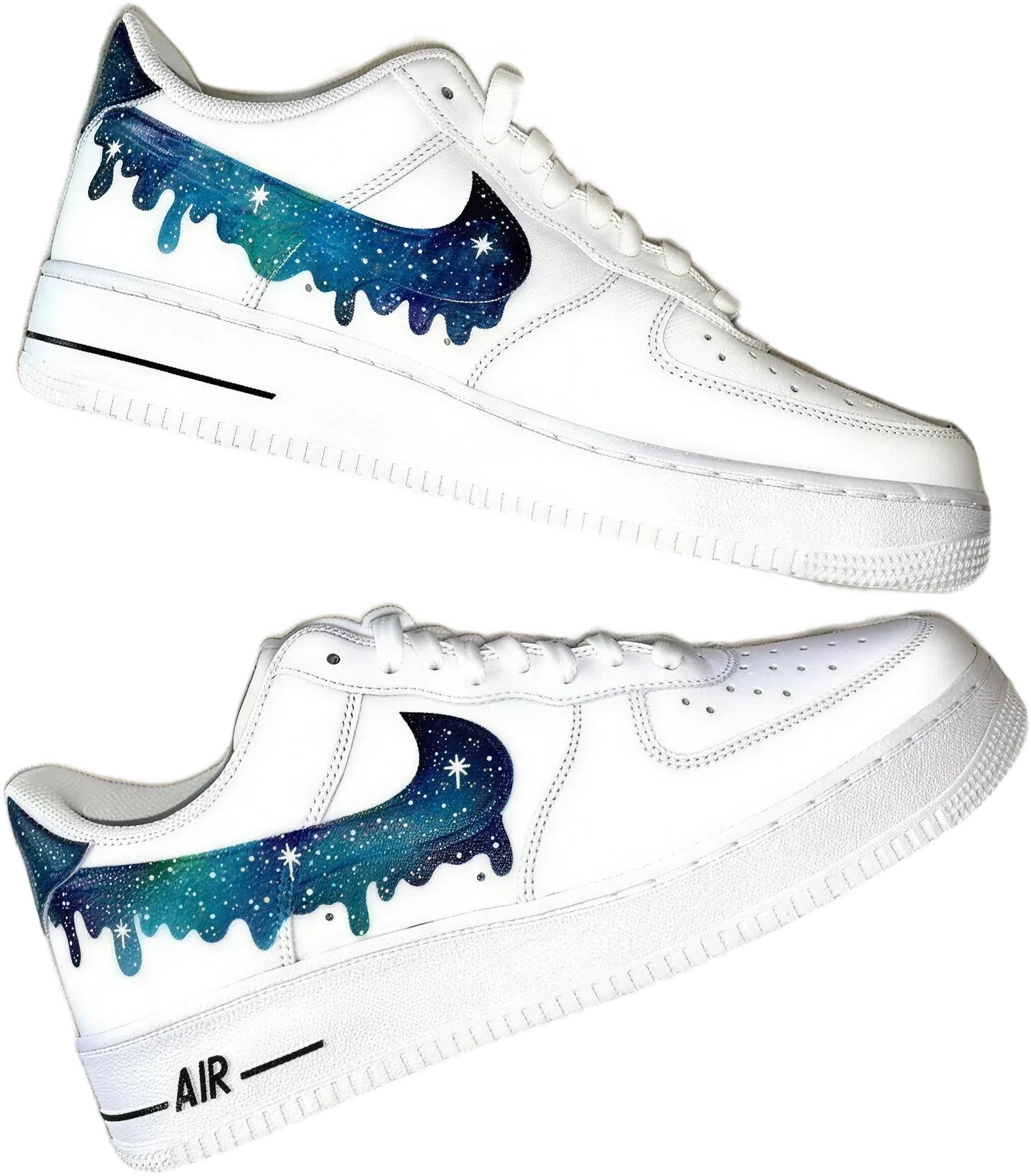 Neon Starlight hand-painted Air Force 1 sneakers