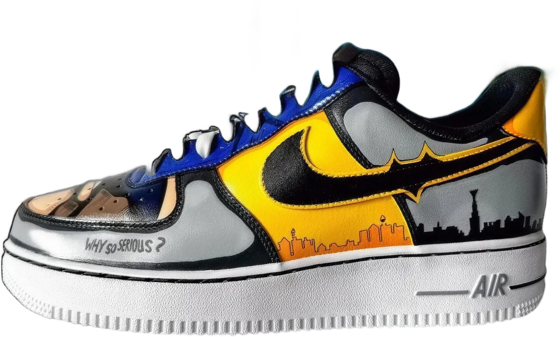 Batman x Gotham City hand-painted Air Force 1 sneakers