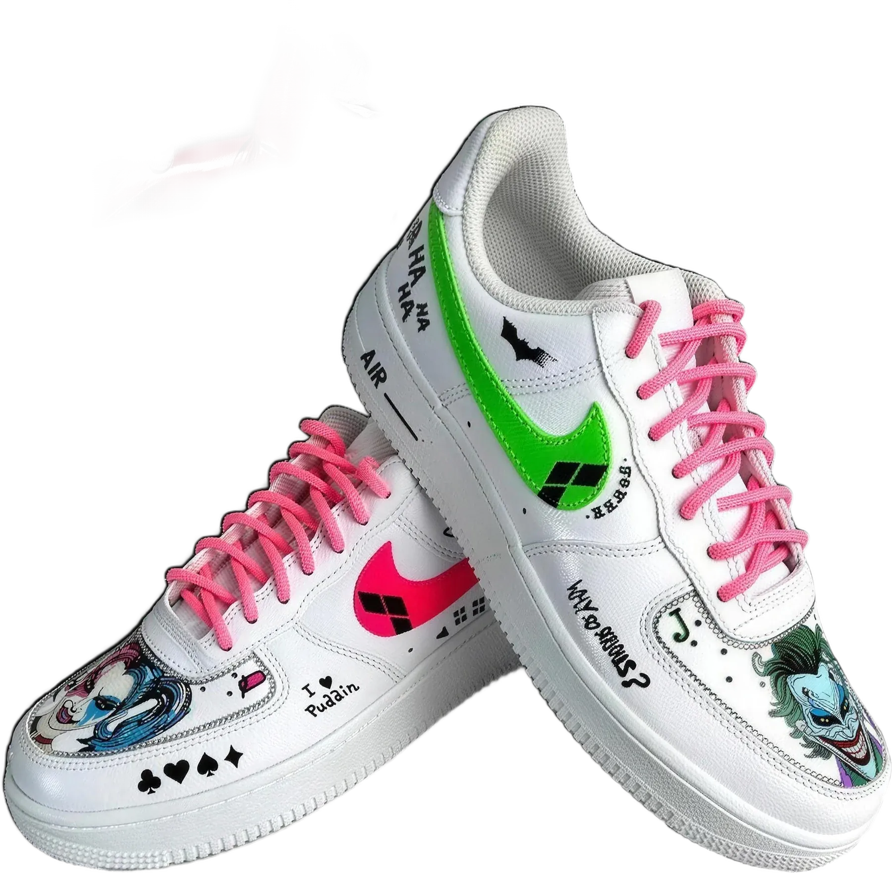 Harley X Joker hand-painted Air Force 1 sneakers