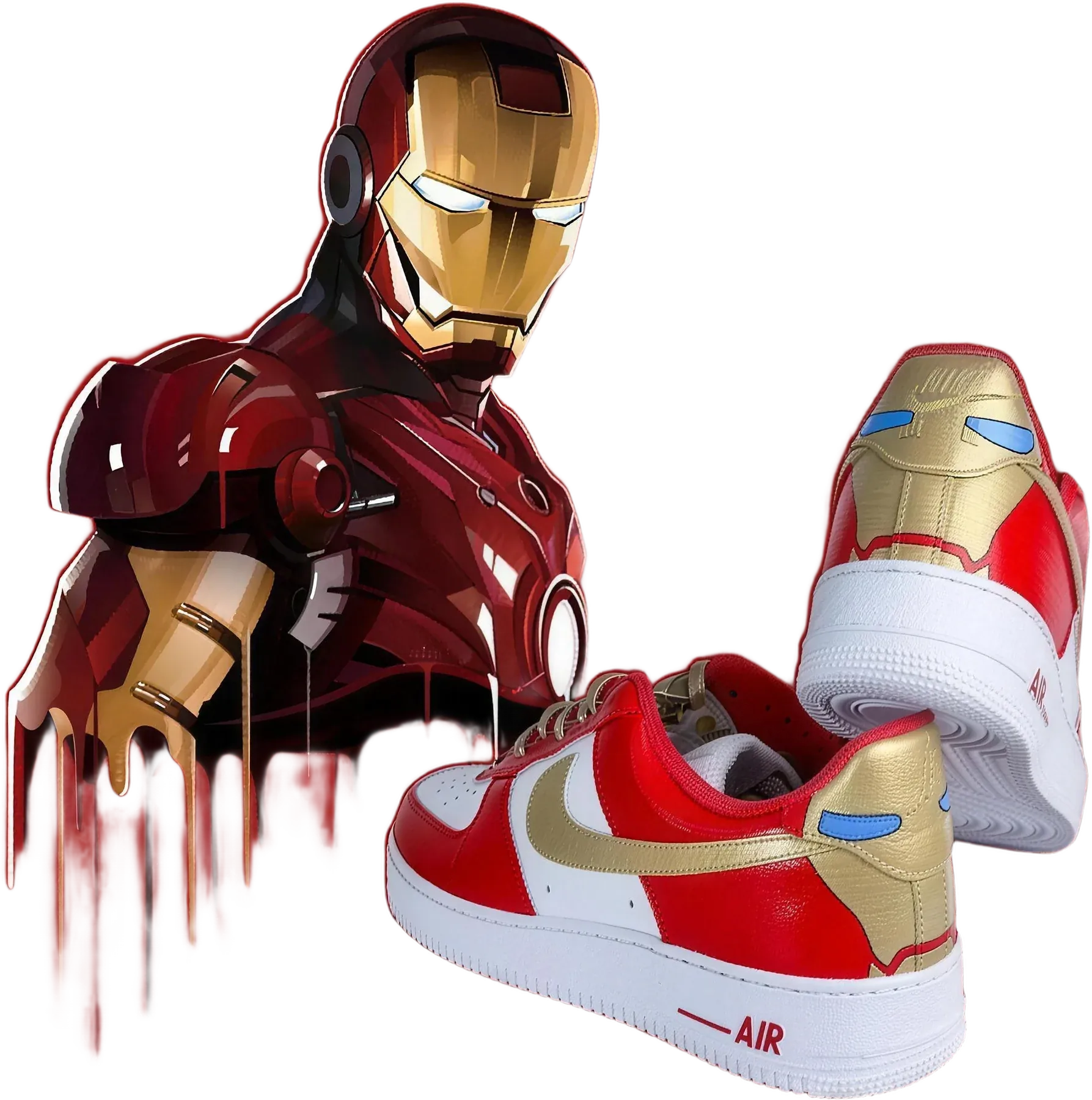 IronMan hand-painted Air Force 1 sneakers