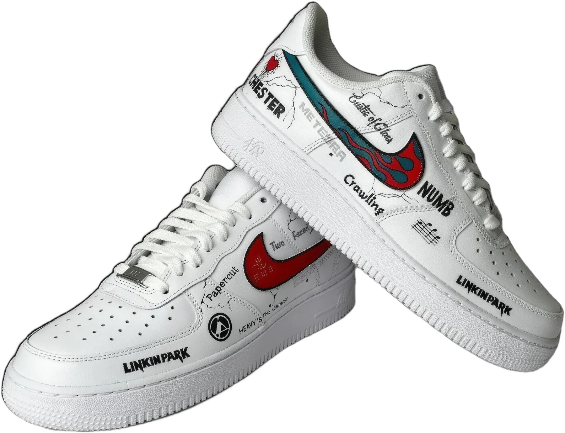 Linkin Park hand-painted Air Force 1 sneakers