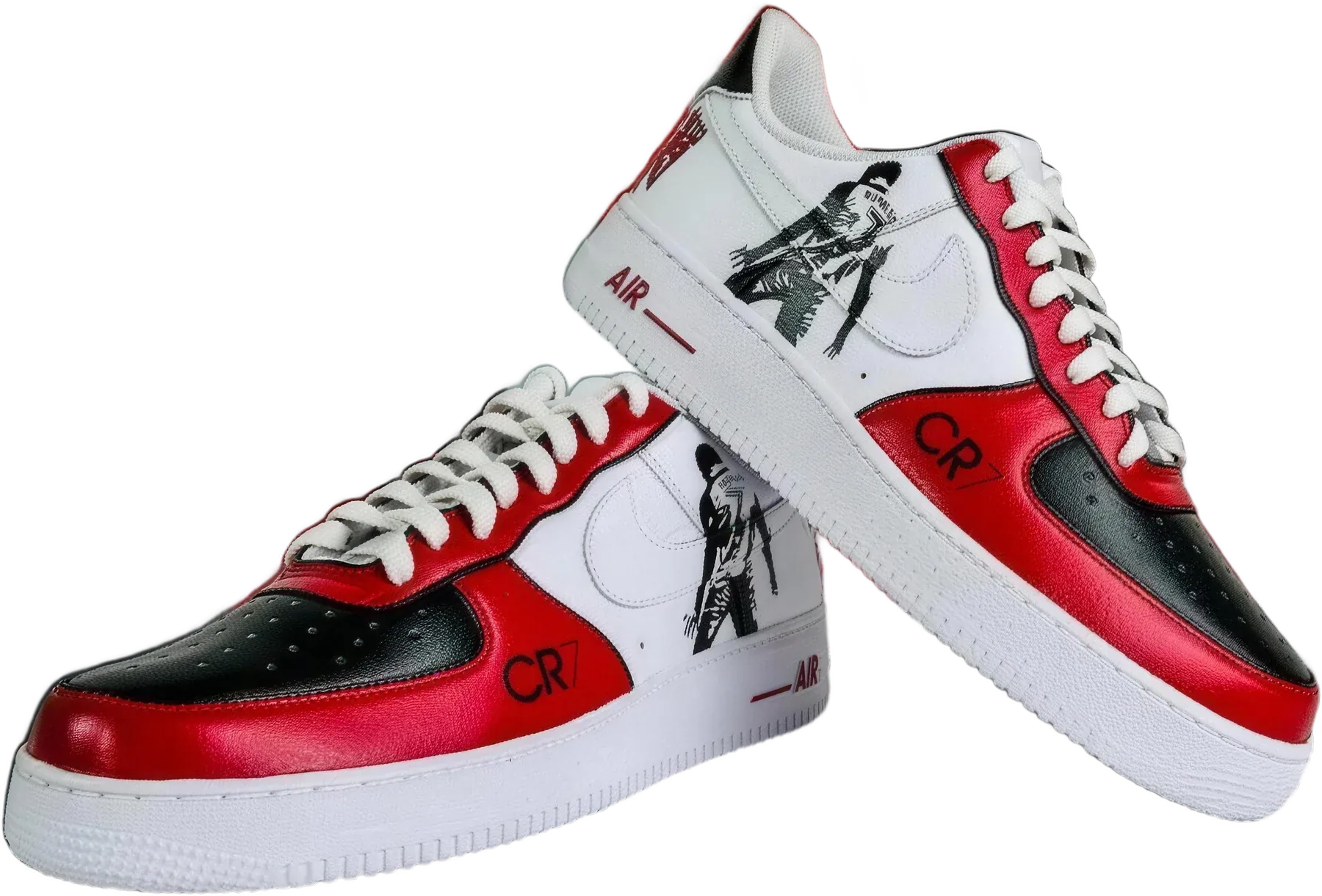 Manchester United x CR7 hand-painted Air Force 1 sneakers
