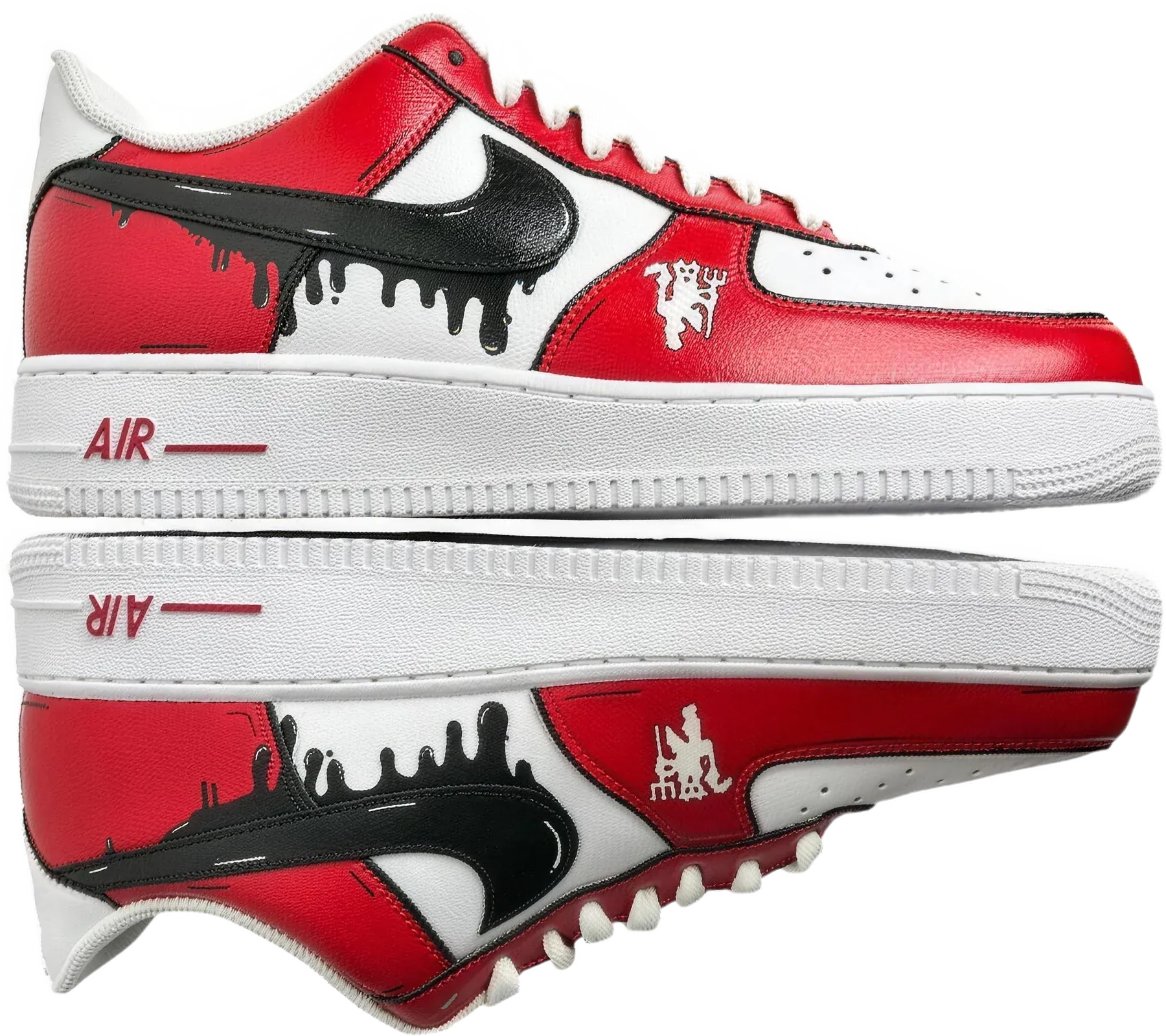 ManUtd Devil hand-painted Air Force 1 sneakers