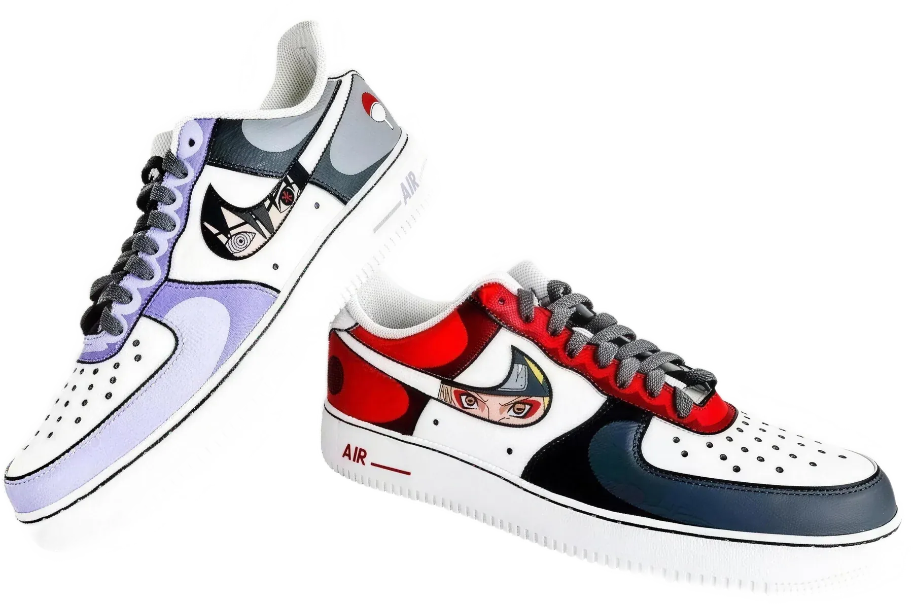 Naruto Sasuke Color hand-painted Air Force 1 sneakers