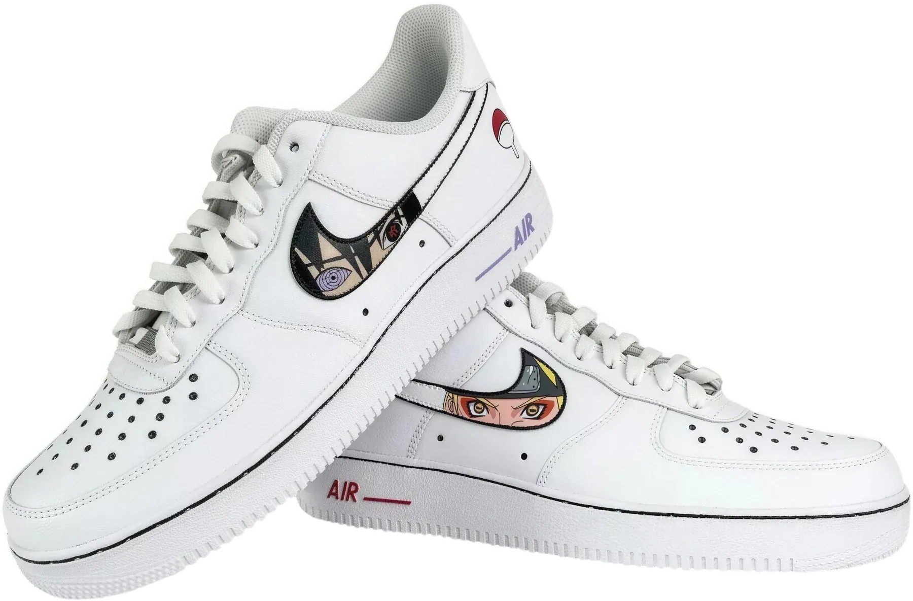 Naruto Sasuke Plain Edition hand-painted Air Force 1 sneakers