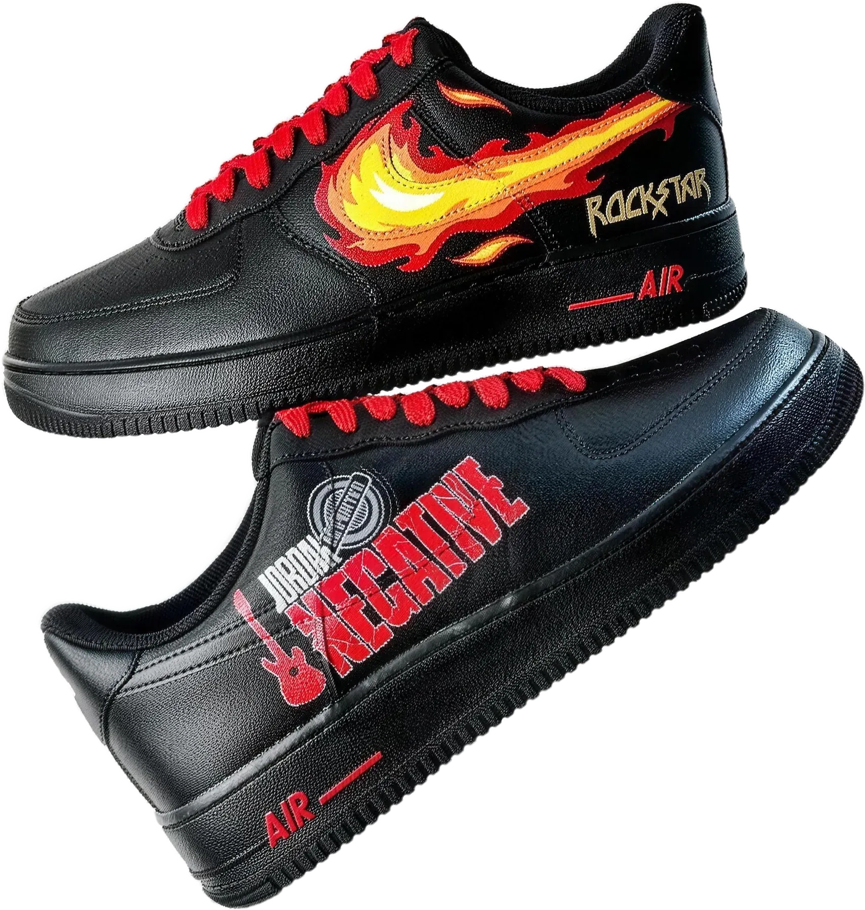 Rockstar hand-painted Air Force 1 sneakers