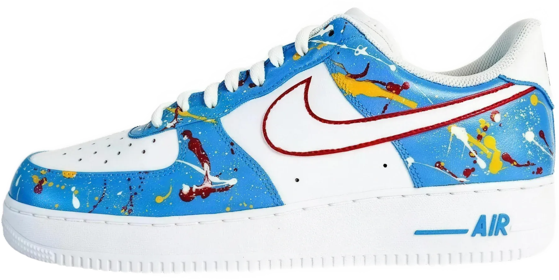 Splatter hand-painted Air Force 1 sneakers