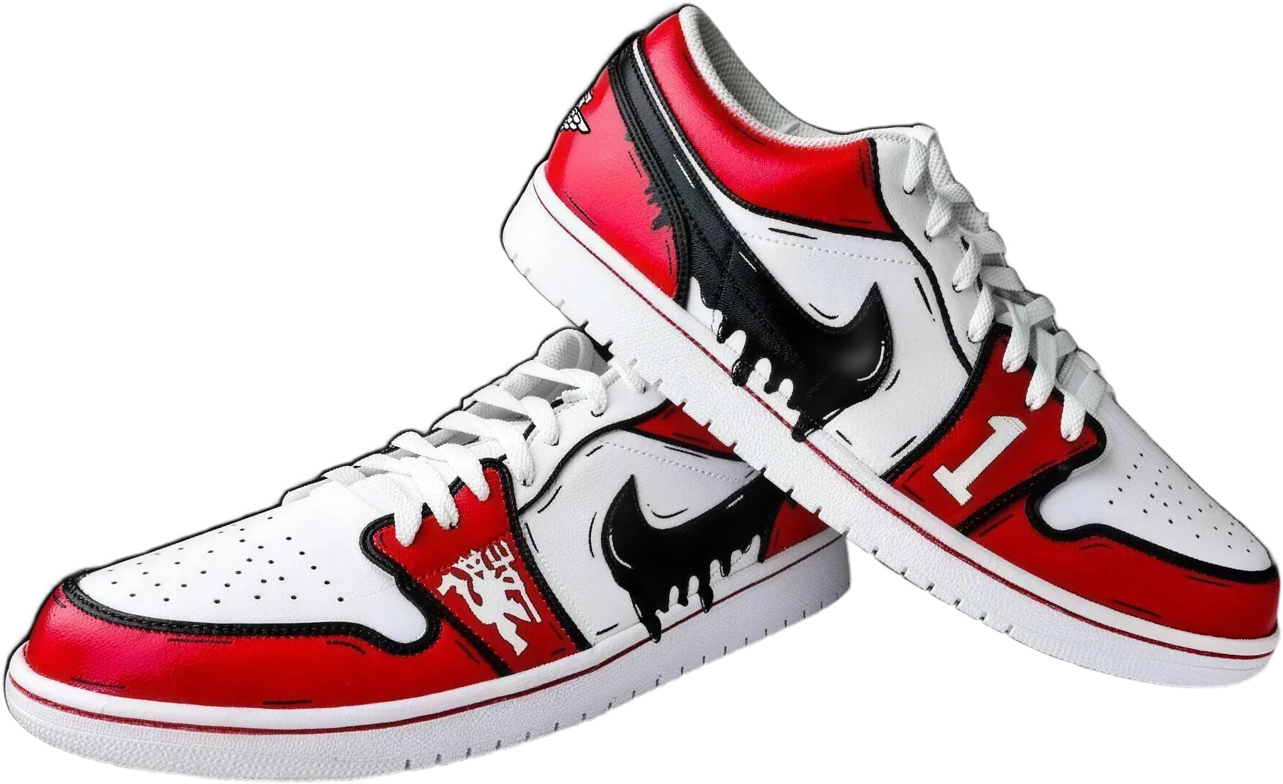 Manchester United Drip hand-painted Air Jordan 1 sneakers
