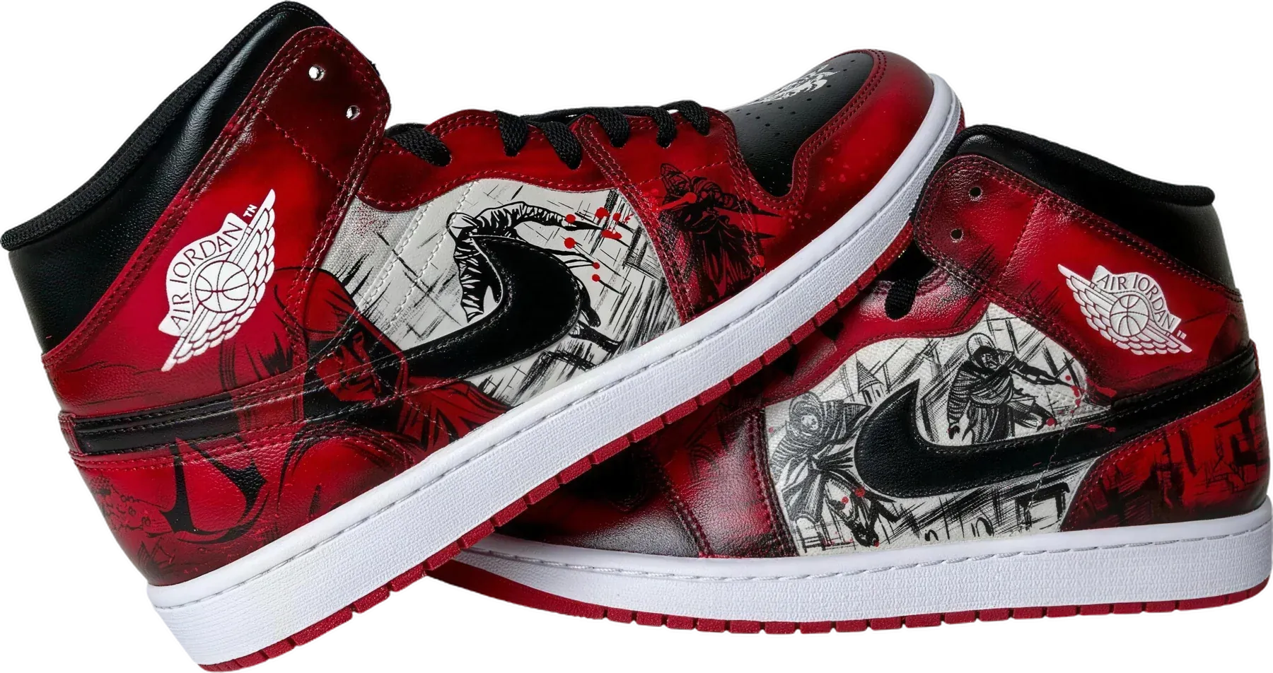 Assassin's Creed hand-painted Air Jordan 1 sneakers