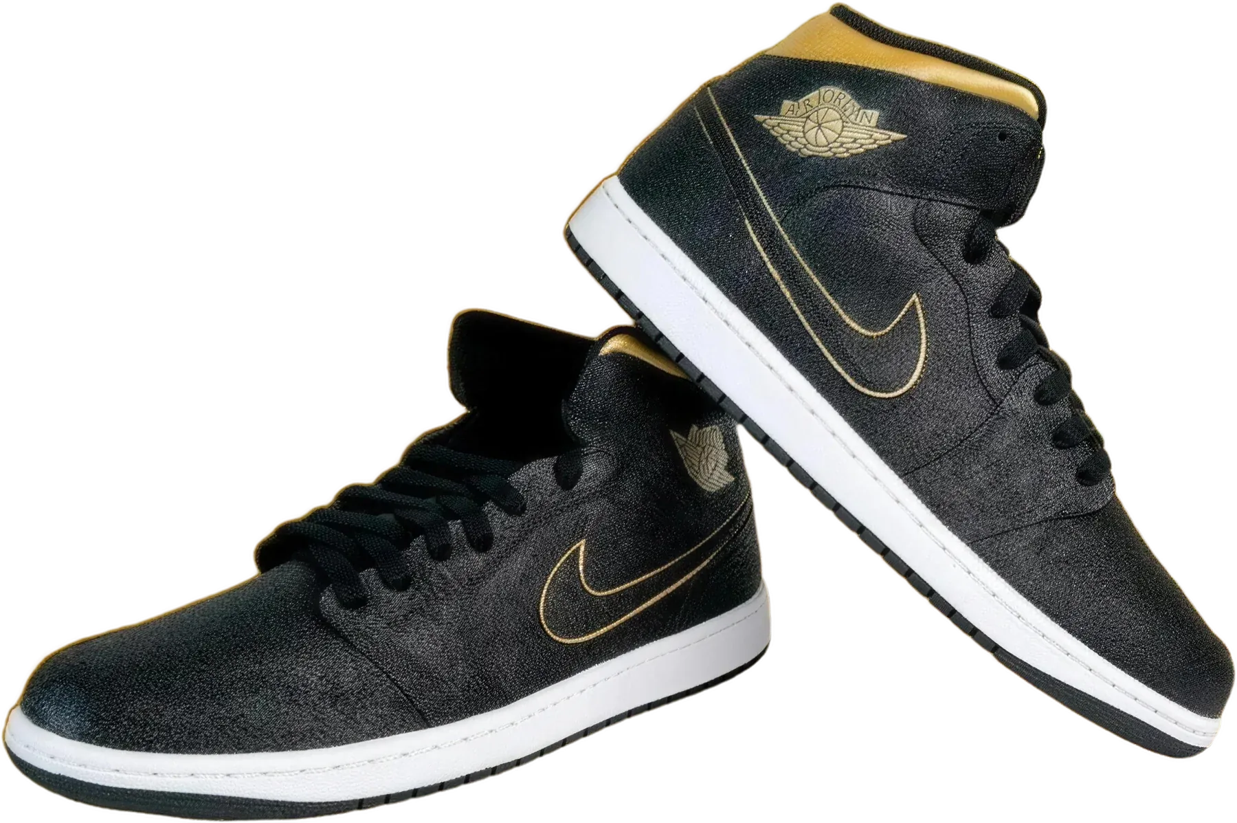 Gold Bling hand-painted Air Jordan 1 sneakers