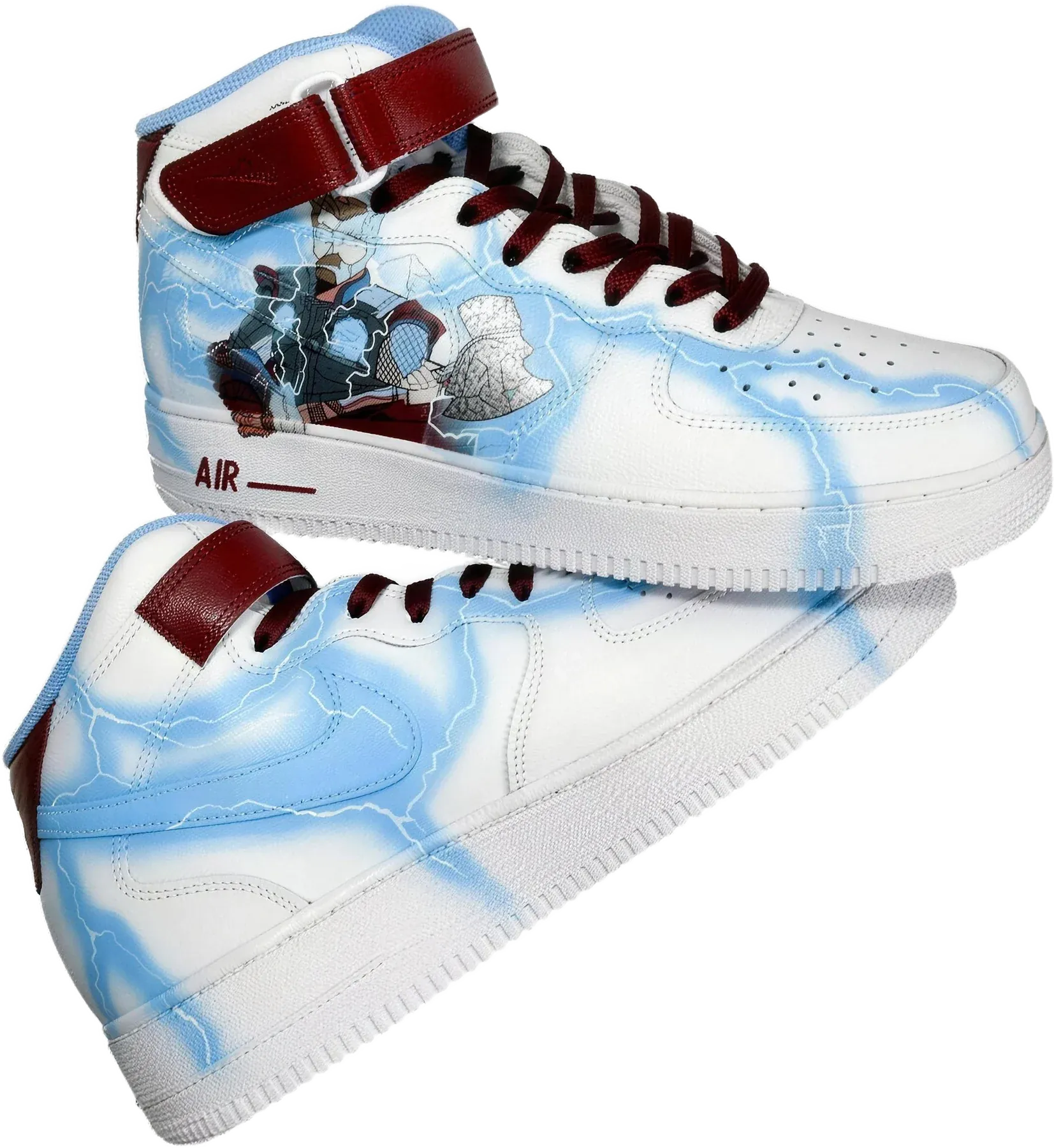 Thor God of Thunder hand-painted Air Jordan 1 sneakers