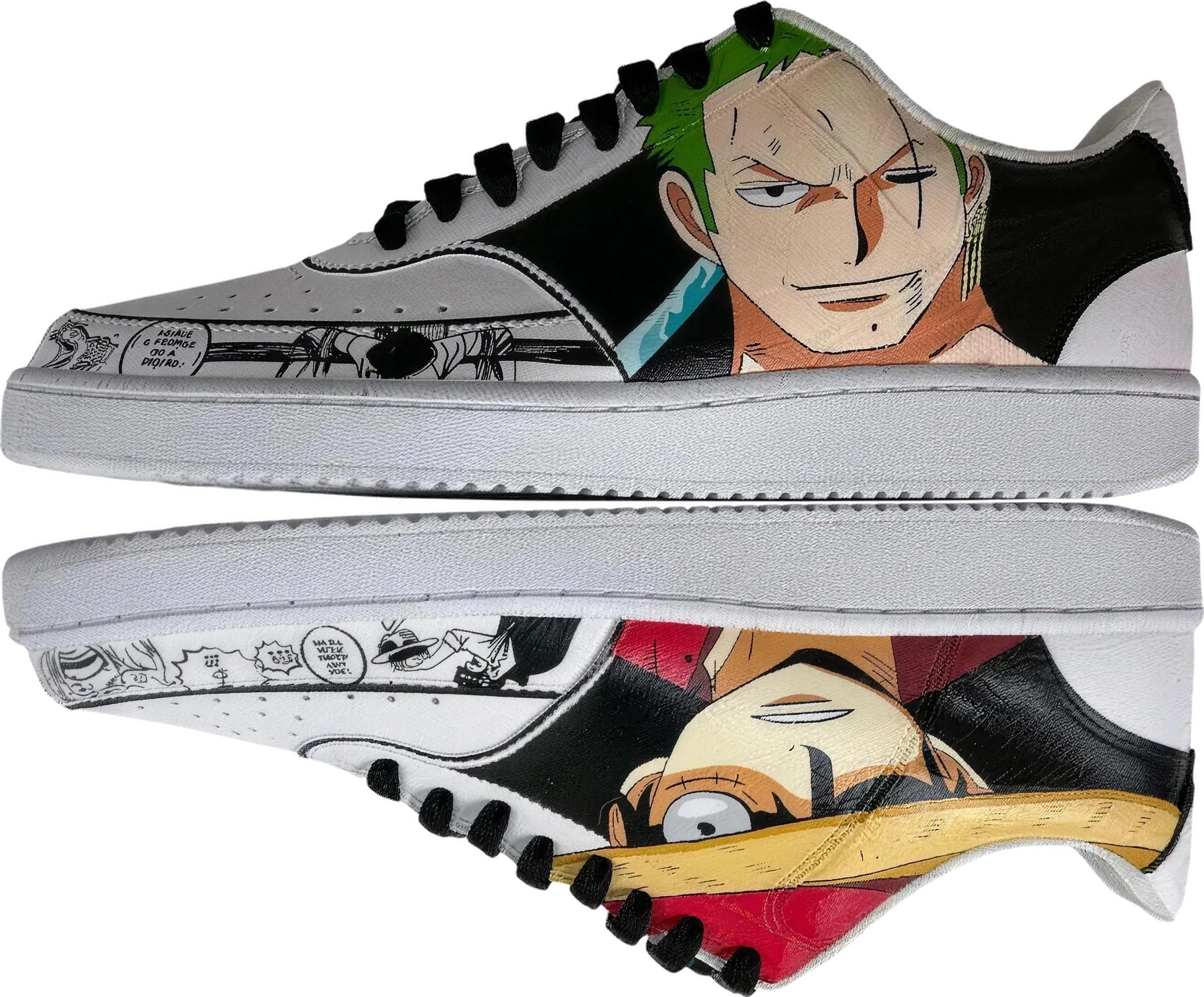 One Piece hand-painted Court Vision sneakers