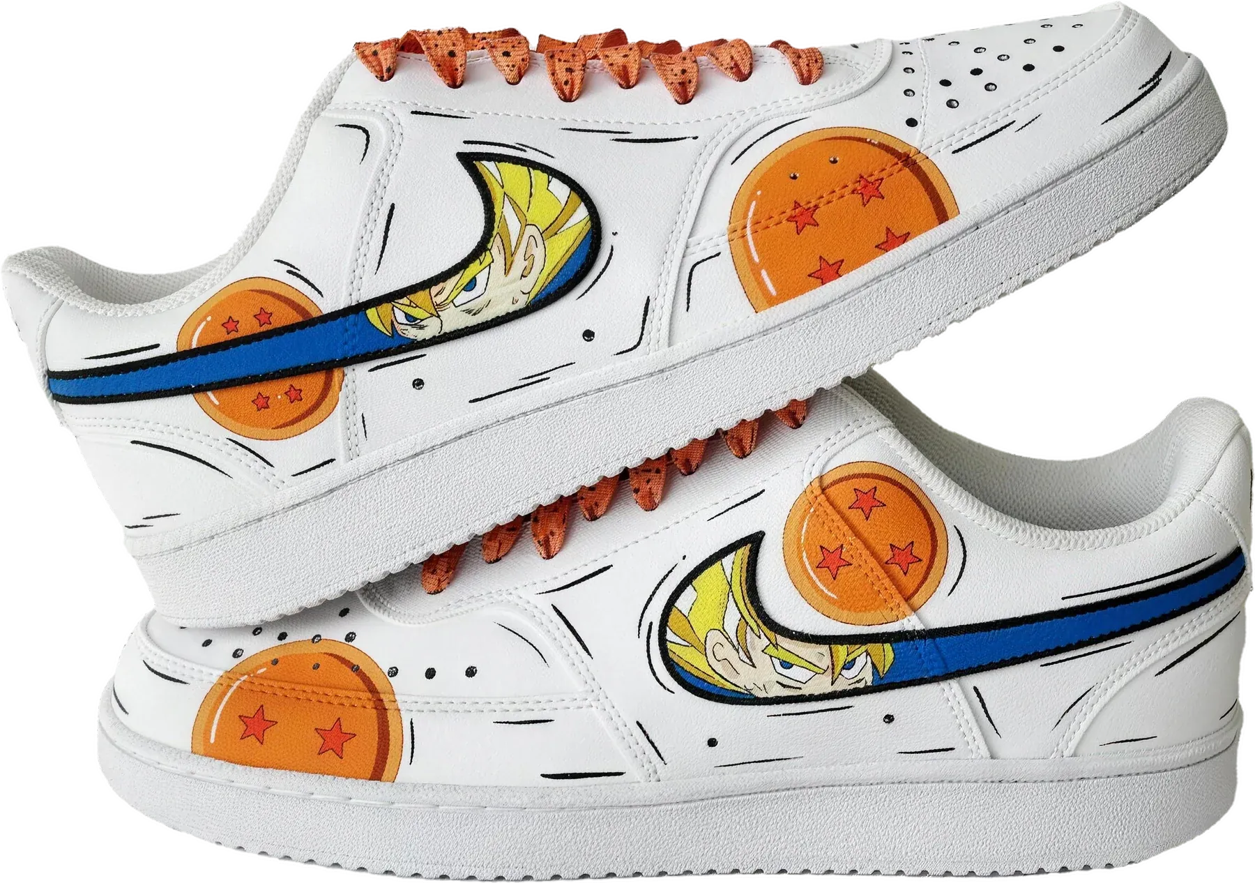 Dragon Ball Z Saiyan Energy hand-painted Air Force 1 sneakers