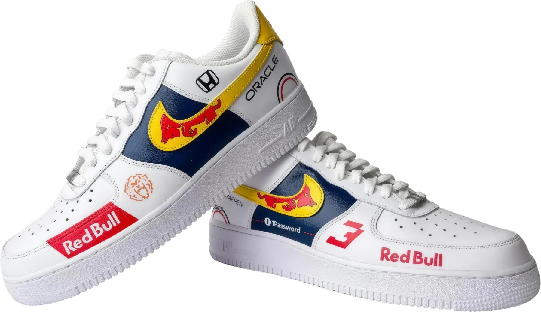 F1 Max Verstappen hand-painted Air Force 1 sneakers