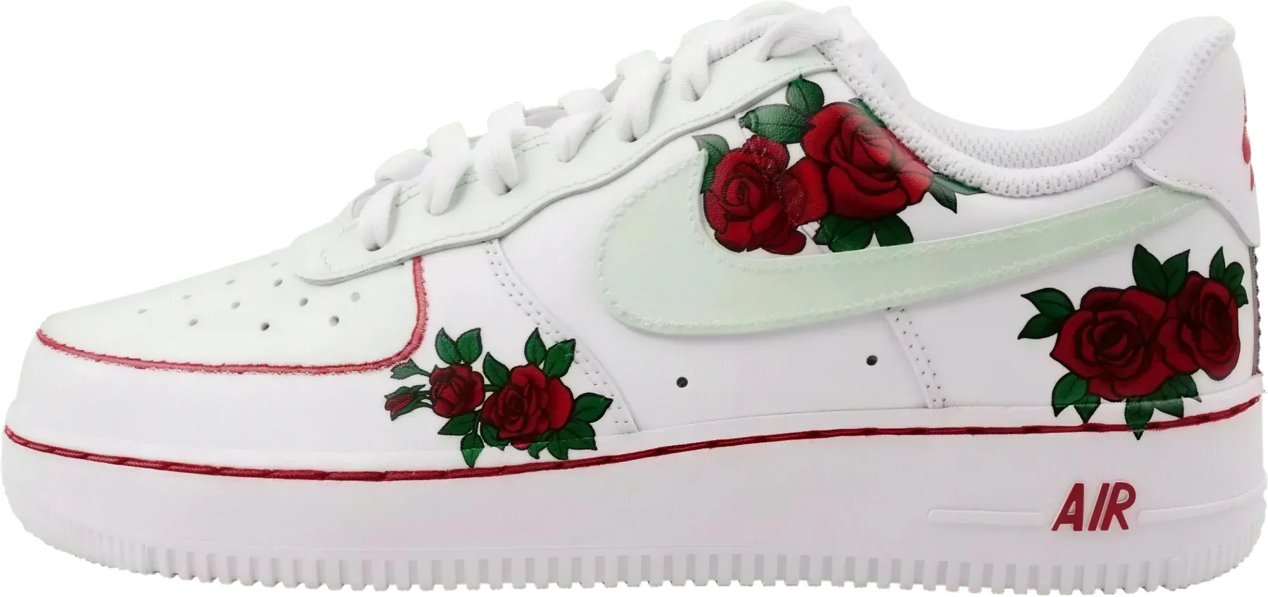 Greens n Roses hand-painted Air Force 1 sneakers
