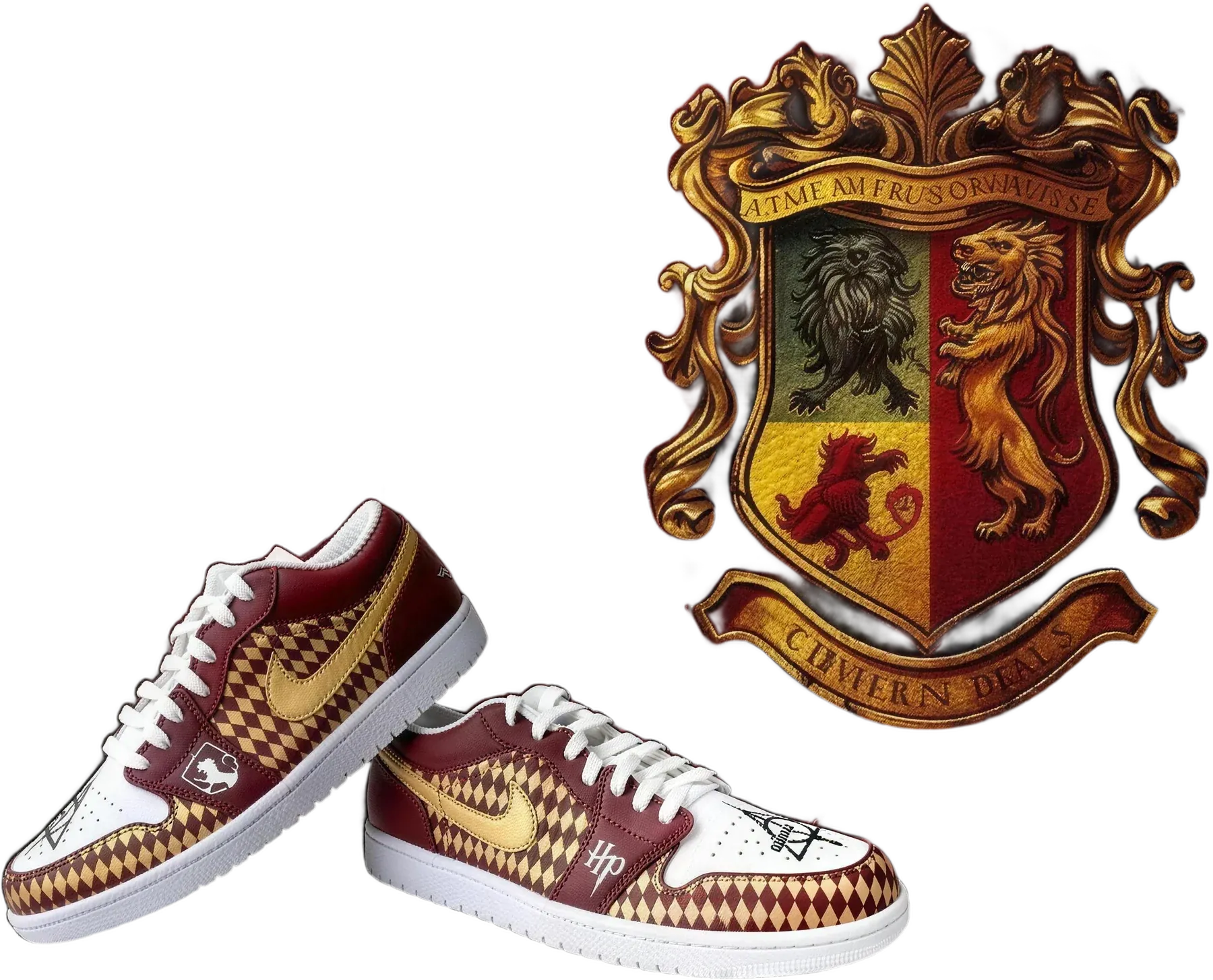 Gryffindor x Harry Potter hand-painted Air Jordan 1 sneakers