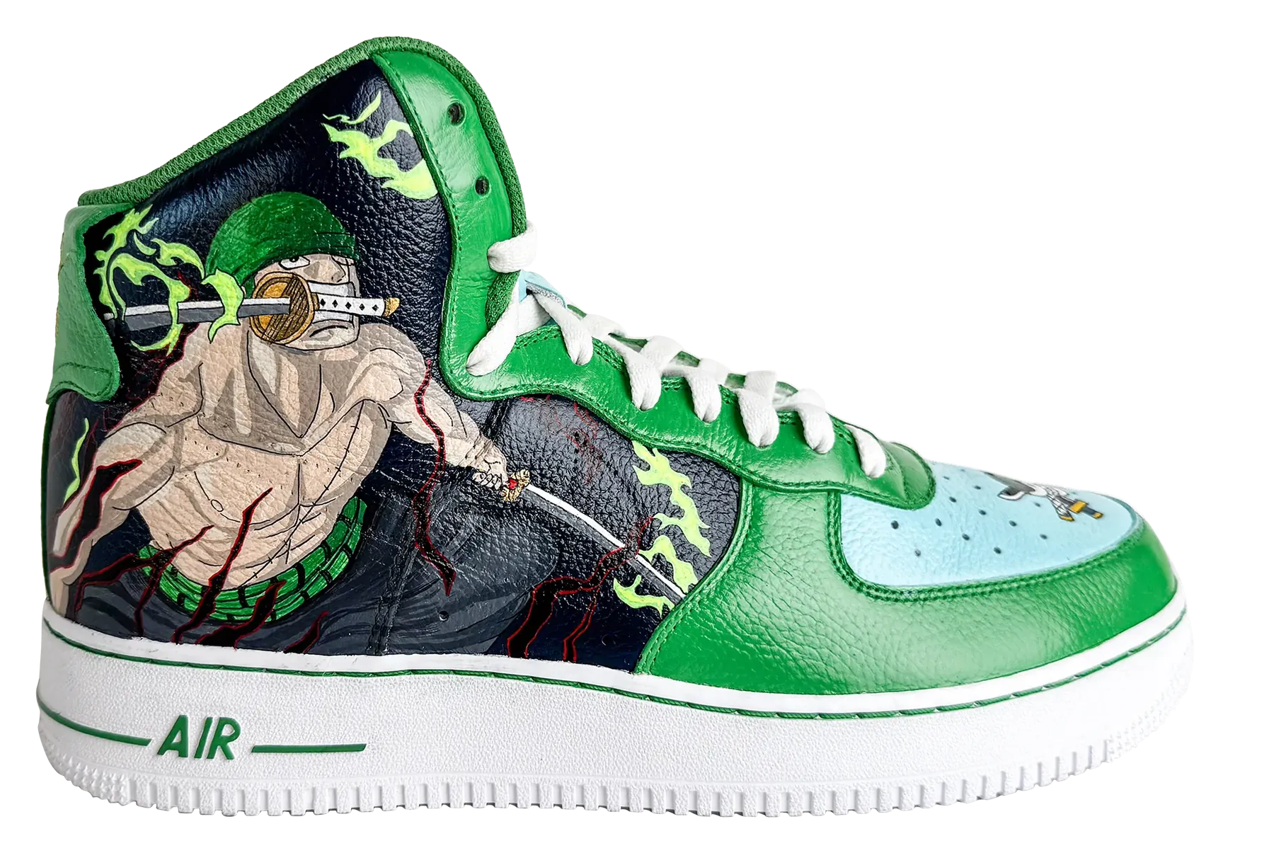 One Piece Gear 5 hand-painted Air Force 1 sneakers